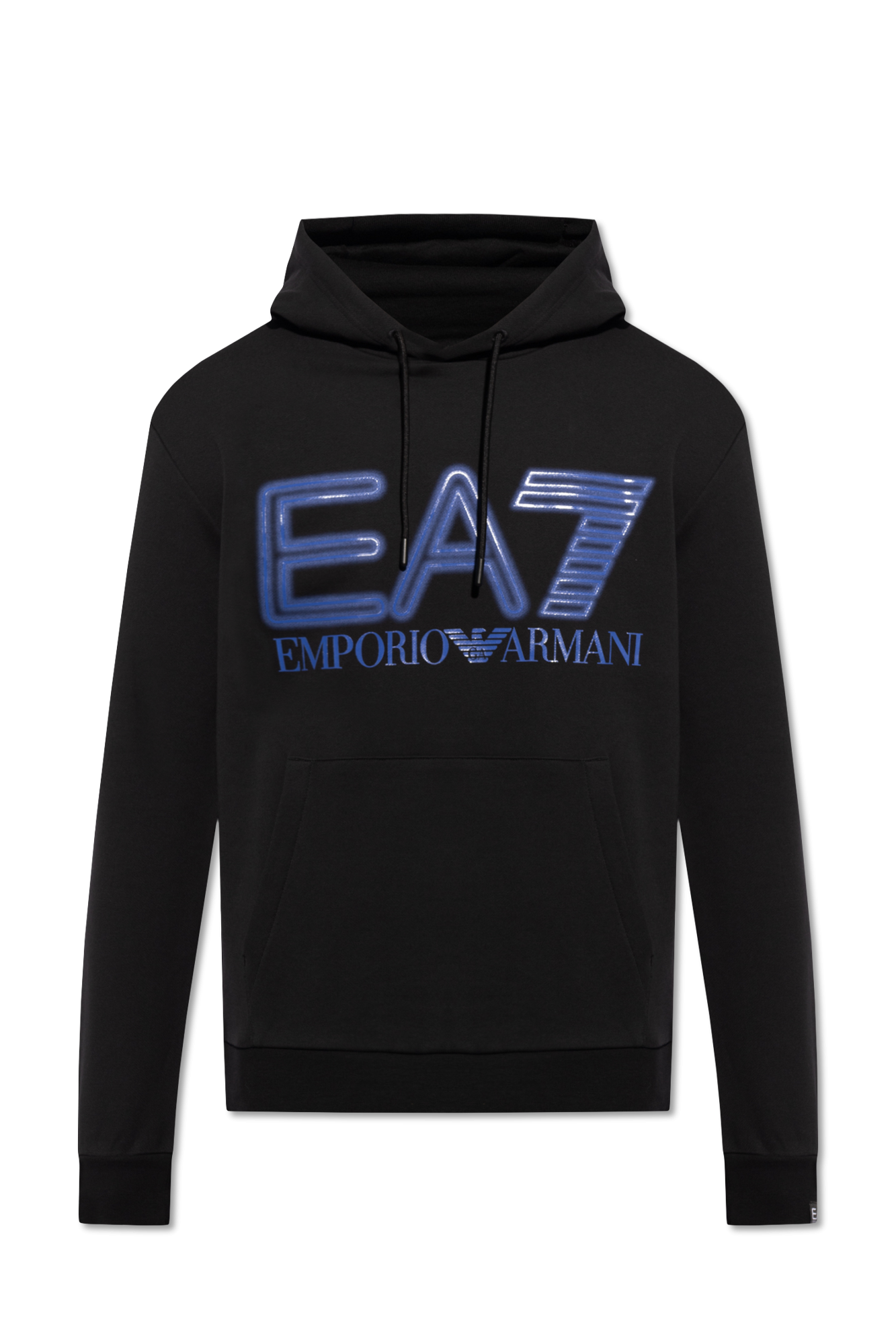 Black Hoodie with logo EA7 Emporio Armani SchaferandweinerShops Canada Emporio Armani Kids Boys Short Sets for Kids